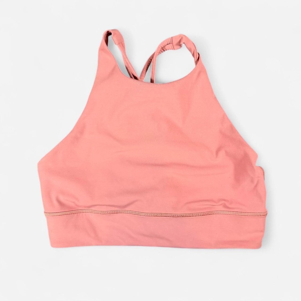 Lululemon Pink Crossback‎ Sports Bra Women's Sz L Active Yoga